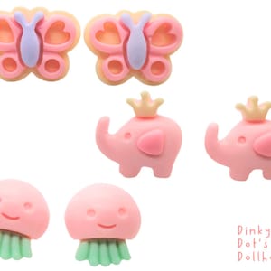 Dierenoorknopjes van pastelhars ~ hypoallergeen schattig lief kawaii nieuwigheidsieraden ~ goedkope kleine cadeaus voor kinderen volwassenen vrouwen en meisjes