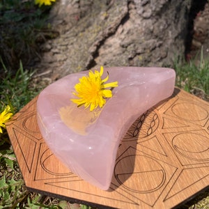 Rose Quartz Moon Dish
