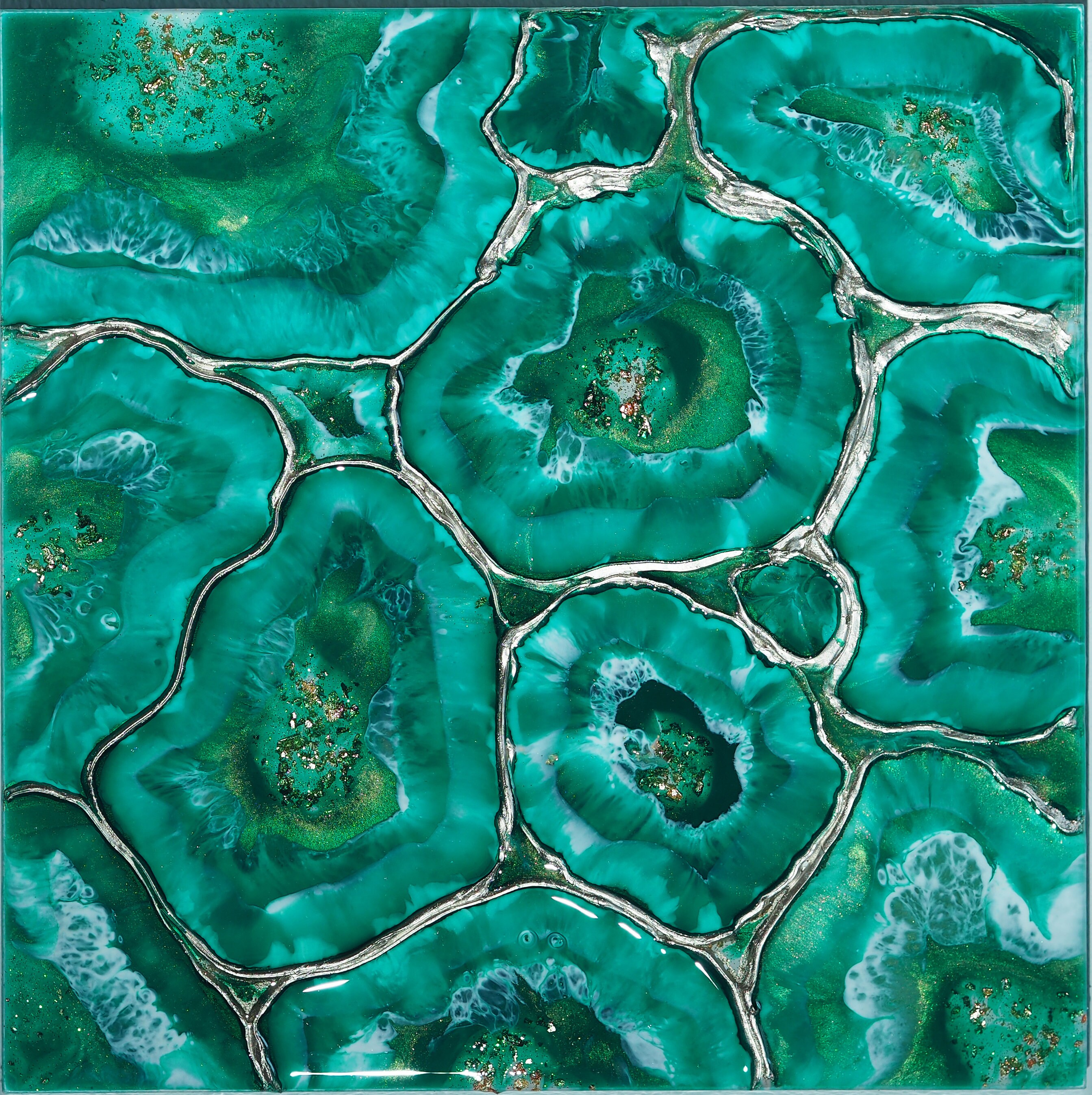 Green stone epoxy resin Etsy