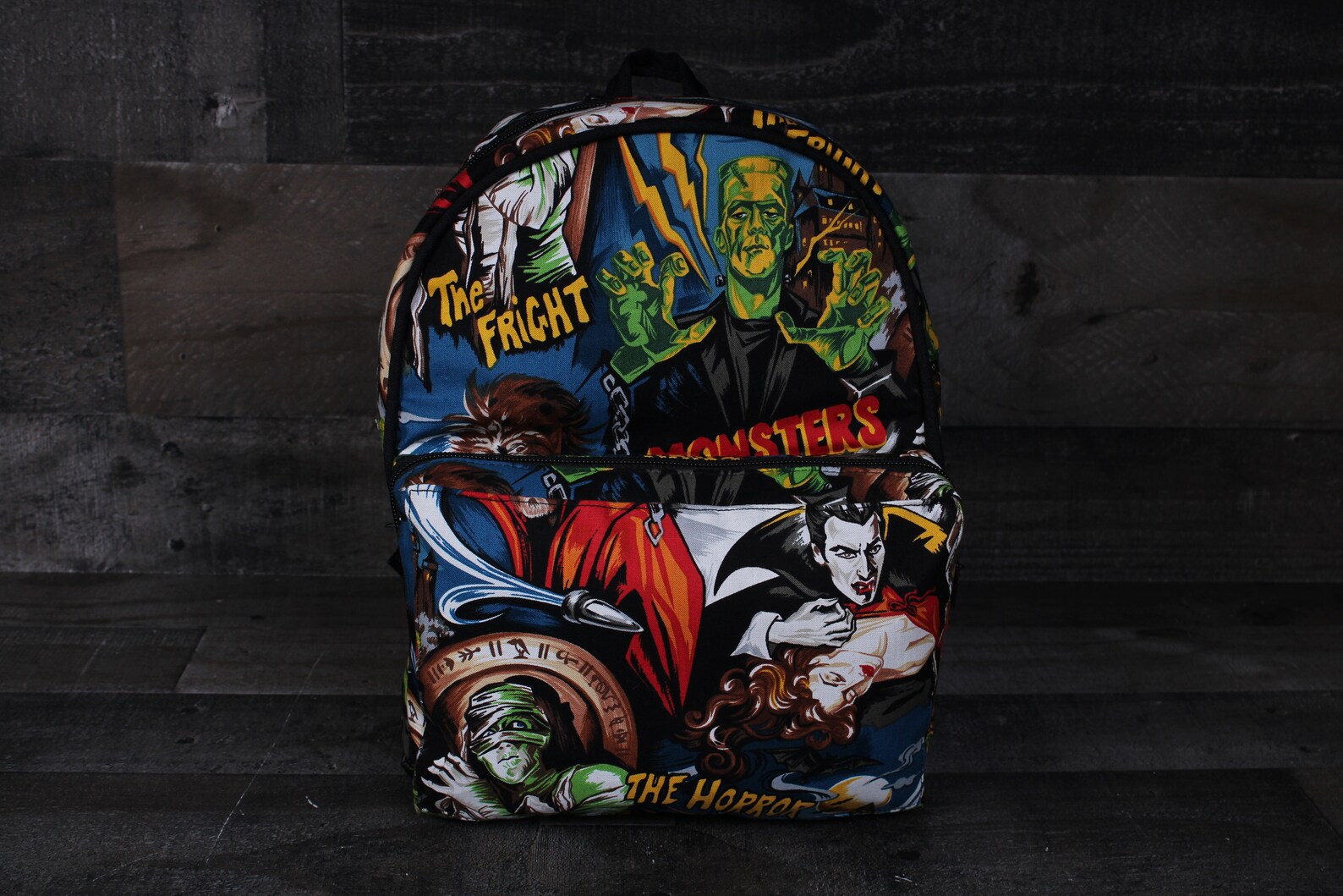 Humungous Backpack Hollywood Monsters Backpack. Backpack Horror Movie Icons. Hollywood ...