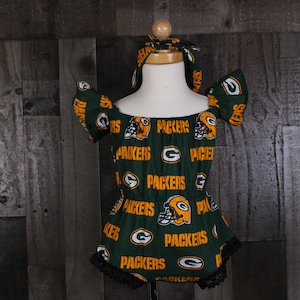 Baby Girl Rompers. Greenbay Packers Baby Romper. Packers Romper. Packers Baby Romper. Baby Rompers. Girl Rompers. 100% Cotton.