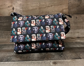 Bolso de Michael Myers. Bolso de villanos de terror. Bolso de película de terror. Bolso de Michael Myers. Bolso de mano. Monedero. Bolso de viaje.