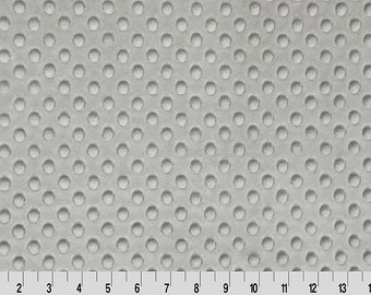 Silver Cuddle Dimple Minky Dot Fabric. Silver Minky Dot. Silver Cuddle Dimple. Minky Dot Fabric. 100% Polyester *Same Day Shipping*