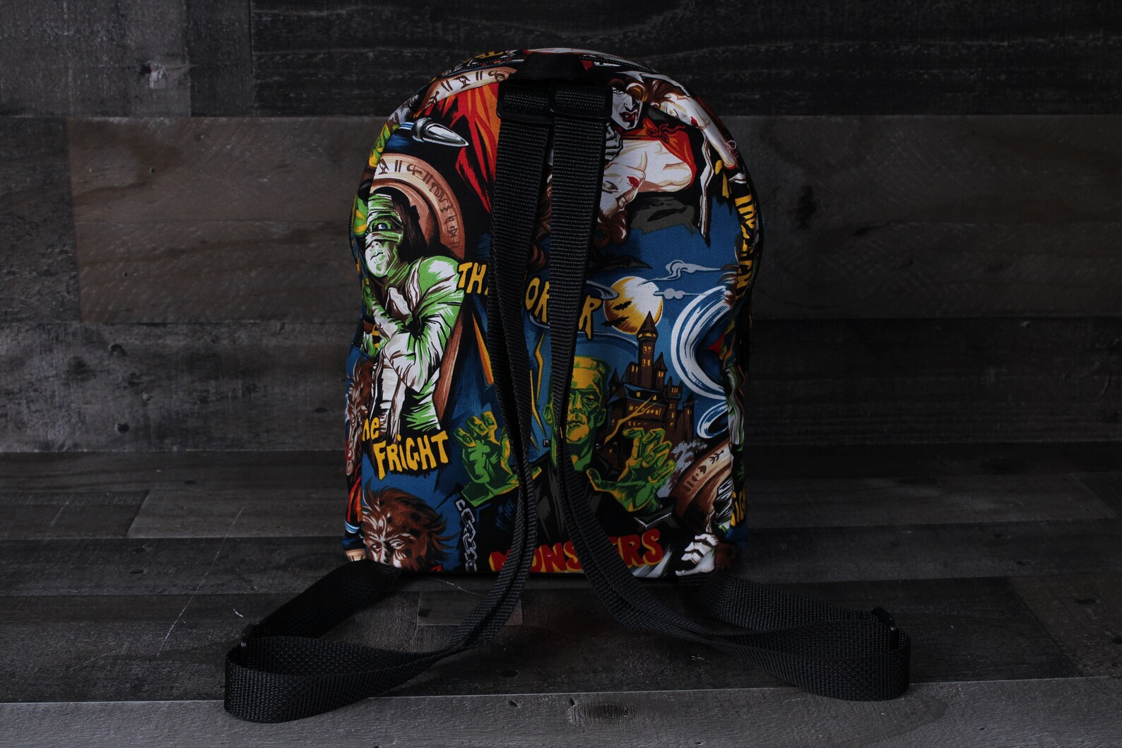 Humungous Backpack Hollywood Monsters Backpack. Backpack Horror Movie Icons. Hollywood ...