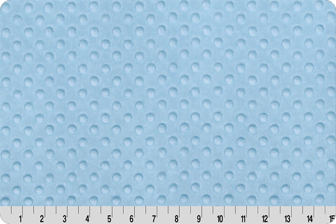 Baby Blue Cuddle Dimple Dot Fabric. Baby Blue Minky Dot Fabric. Baby
