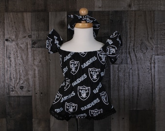 Baby Girl Rompers. Las Vegas Raiders Baby Romper. Raiders Baby Romper. Baby Rompers. 100% Cotton
