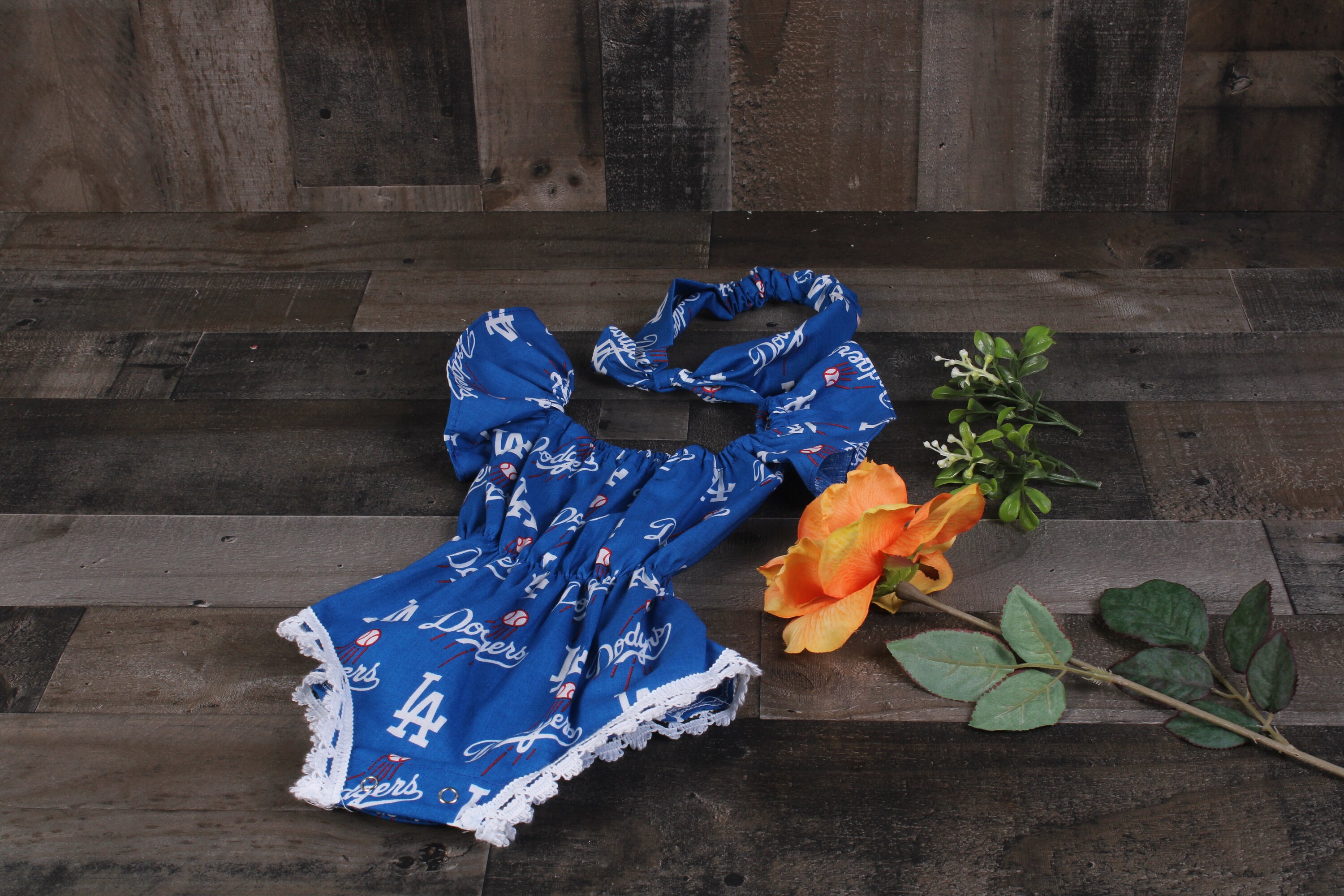 Baby Girl Rompers. La Dodgers Baby Romper. Dodgers Romper. Baby