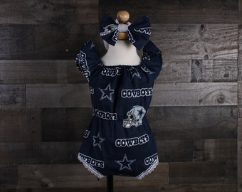 Baby Girl Rompers. Cowboys Baby Romper. Cowboys Romper. Baby Rompers. Girl Rompers. 100% Cotton. Cowboys