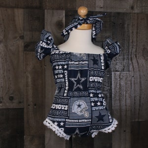 Baby Girl Rompers. Dallas Cowboys Baby Rompers. Cowboys Rompers. Baby Rompers. Girl Romper. 100% Cotton