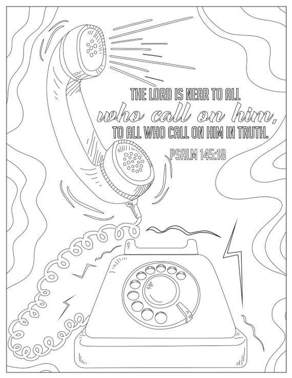 1 DIGITAL Coloring Sheet Bible Verse Printable Psalm 145 - Etsy France
