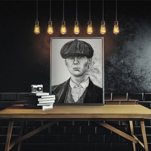 Cillian Murphy as Thomas Shelby from The Peaky Blinders (Graphite pencil portrait drawing)