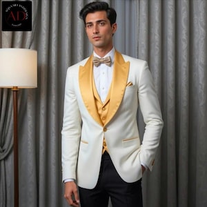 Men Tuxedo Suit - Wedding Wear Suit - Groom Tuxedo Suits - Gift For Men - Men Suit - Prom Suit Men - Slim Fit 3 Piece Groom Suits