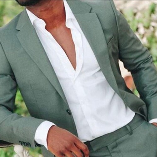 Men Suit 2 Piece Mint Green Formal Dress for Men Slim Fit Suit - Etsy