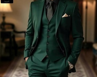 値下げしました！オリーブグリーン スリーピーススーツ(中国縫製) 値下げしました！オリーブグリーン スリーピーススーツ(中国縫製