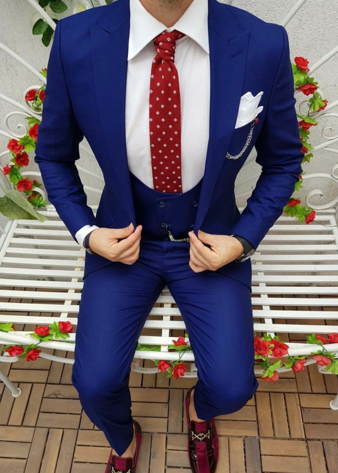 Men Royal Blue Suit Men Suit Dinner Party Suit for Men Stylish Etsy