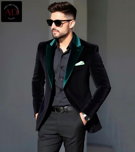 green blazer black dress Men's Tuxedo Usa Green Paisley Slim Fit Embossed Formal Blazer for Weddings and Special Events, Neon Green Color, All Sizes main image 1