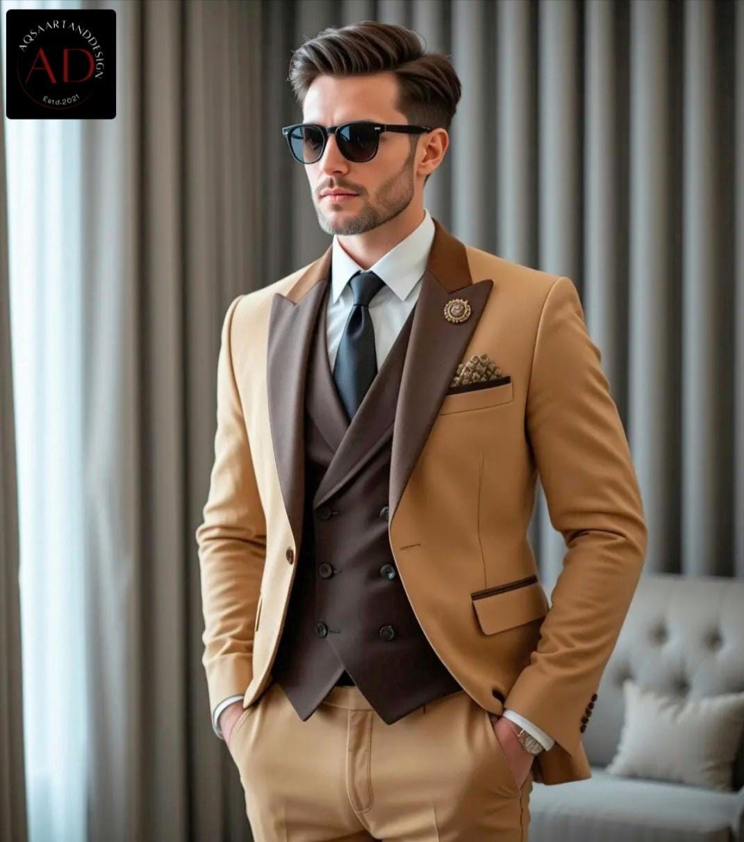 スリーピーススーツ タキシード ブラウン 楽天市場】スリーピース スーツ メンズスーツ 春 秋 冬 メンズ