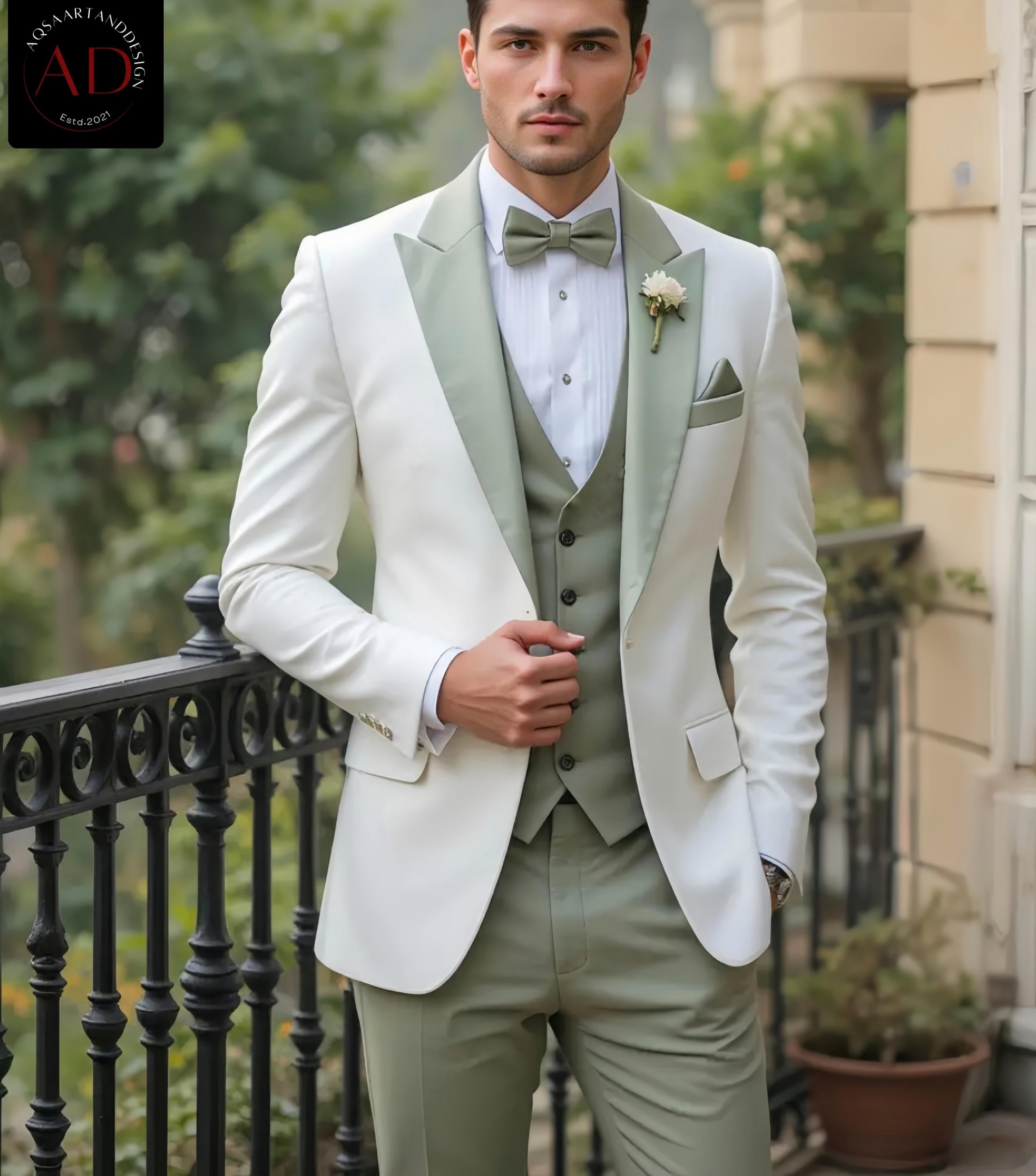 ホワイト ウェディングスーツ White suit - Etsy 日本