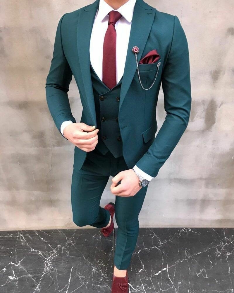 Men Suit Green Suit Designer Suit 3 Piece Suit Groom Wear Suit - Etsy  Singapore