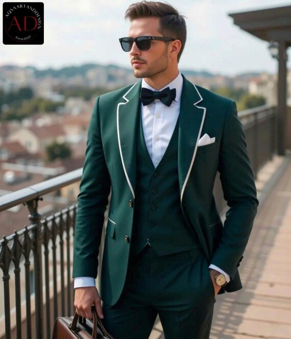 Reginald Ro Abrigo Verde Largo Hombre Vestido Playero Moda De