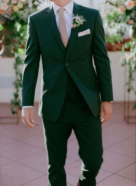 Green Suit Wedding Groom for Men's Suit Party Dinner Men Etsy