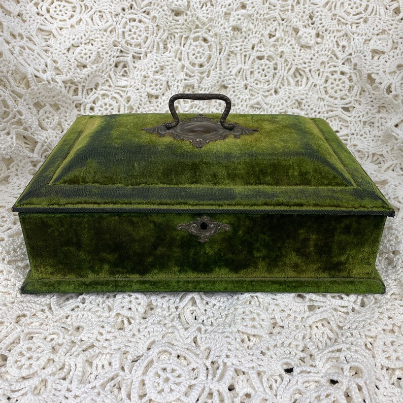 Velvet Ring Box Sample Box Custom Dark Green Velvet Jewelry Box