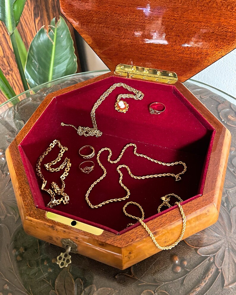 Vintage Italian Sorrento Inlaid Wood Marquetry Jewelry Box Big Etsy