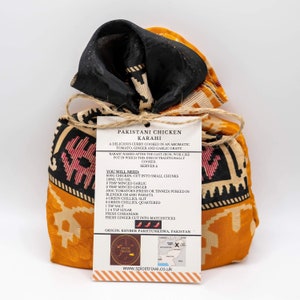Pakistani Chicken karahi curry kit gift. No plastic foodie gift. Indian food gift.