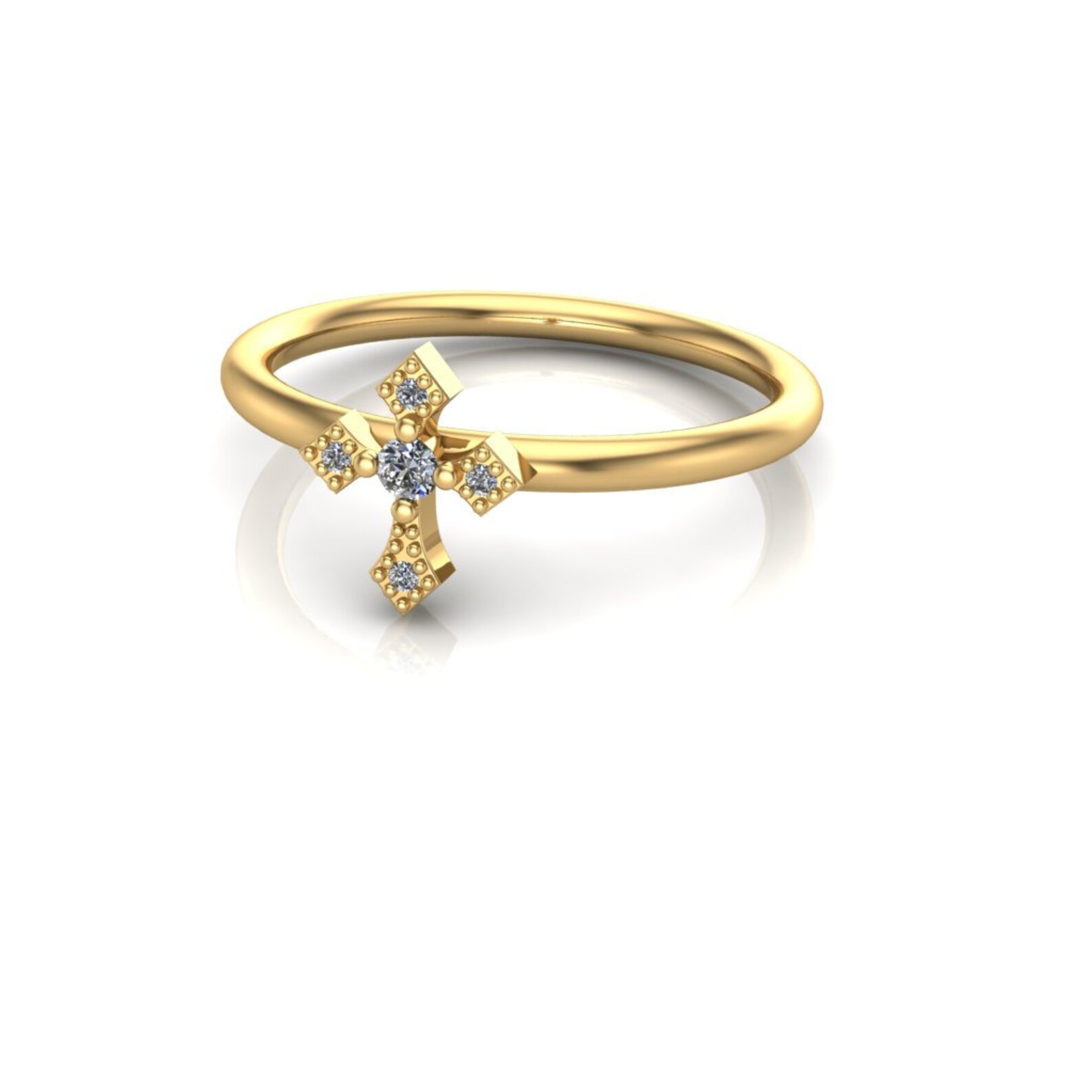 Holy Cross Ring Dainty Cross Rings Religious Ring For Her Etsy