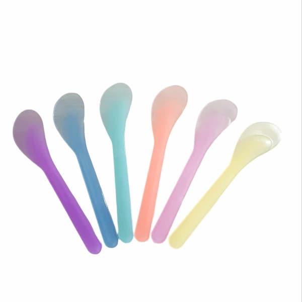 Reusable Spatula Cosmetic Plastic set packs Decanter Face Mask Make Up Cream, Green, Yellow, Purple, Pink, Orange,Blue