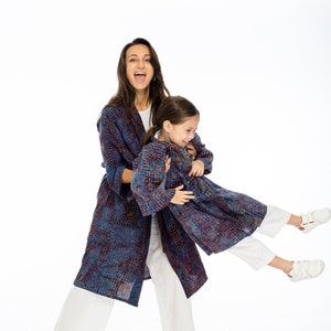Kimono set for children & adults - partner look, versatile as a kimono robe, dressing gown, bathrobe, kimono jacket and perfect gift