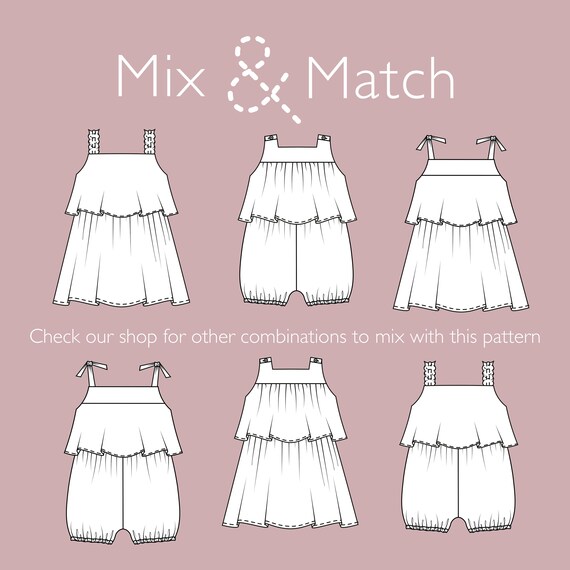 Easy PDF Sewing Pattern for Baby & Toddler Devon Dress