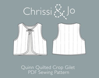 Quinn Tie Quilted Gilet - Baby, Toddler & Child PDF Sewing Pattern