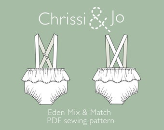 Eden Romper Diaper Cover - Baby and Toddler PDF Sewing Pattern