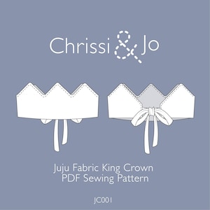 Juju Fabric Crown Sewing Pattern PDF: DIY Birthday Party Hat