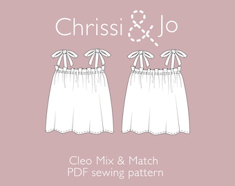Cleo Frill Top - Easy PDF Sewing Pattern for Baby & Toddler -  3M to 3Y - Perfect for begginer sewers Baby top pattern