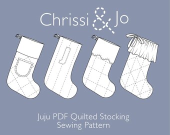Personalised Stocking Sewing Pattern Bundle – PDF Christmas Stocking Pattern – DIY Sewing
