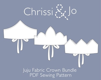 Fabric Crown Sewing Pattern Bundle: DIY Birthday Party Hat (PDF)