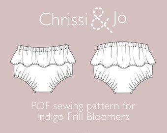 Indigo Baby Bloomer / Diaper cover PDF Sewing Pattern