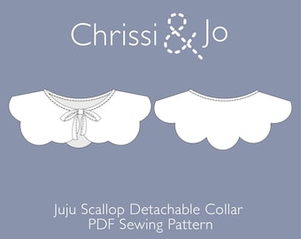 Scallop Collar Sewing Pattern PDF – Detachable Kids Collar – Beginner Friendly