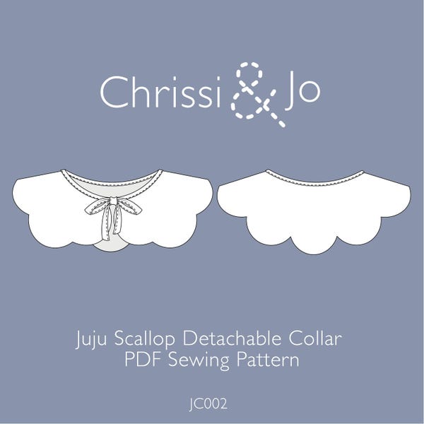 Scallop Collar Sewing Pattern PDF – Detachable Kids Collar – Beginner Friendly