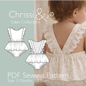 Eden Frill Romper - Baby und Kleinkind PDF Schnittmuster Active