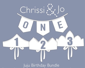 Birthday Fabric Crown and Bunting Sewing Pattern Bundle: DIY Birthday Party Hat (PDF)