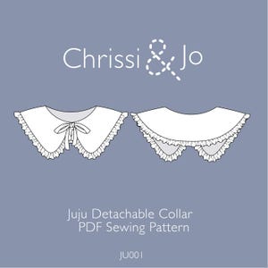 Frill Platter Collar Sewing Pattern PDF – Detachable Kids Collar – Beginner Friendly