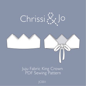 Juju Baby Fabric Crown Sewing Pattern PDF – Toddler Birthday Crown, Reusable Party Hat, Easy DIY Baby Shower Gift