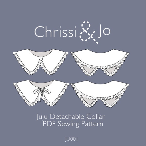 Juju Detachable Frill Collar PDF Sewing Pattern