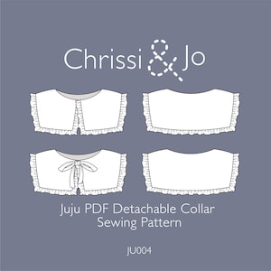 Juju Detachable Frill Boating Collar PDF Sewing Pattern