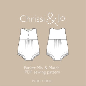 Parker Romper - Easy PDF Sewing Pattern for Baby & Toddler