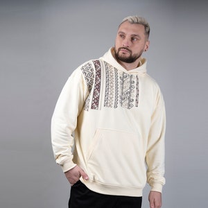 Traditional Ukraine Embroidered Hoodie Vyshyvanka, Unique Men's Hoodies, Streetwear For Men, Unisex Designer Hoodies, Oversize Hoodies