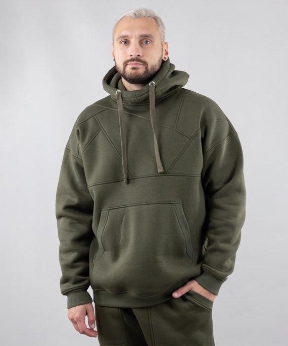 Sudadera con capucha color caqui para hombre, sudadera oversize con diseño  único, suéter con capucha, sudadera con bolsillo grande, sudaderas con  capucha para hombre, sudadera con capucha unisex -  México